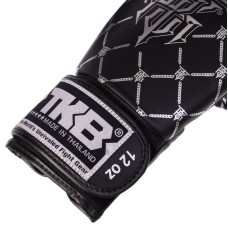 Рукавички боксерські Top King Chain шкіряні 12 унцій, чорний-срібний, код: TKBGCH_12BKS-S52