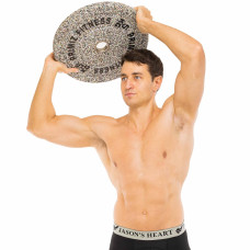 Бамперні диски із структурної гуми Record Bumper Plates 51мм, 5кг, сірий, код: TA-4787-5