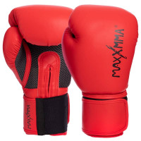 Рукавички боксерські Maxxmma на липучці 10 унцій, червоний, код: GB01S_10R