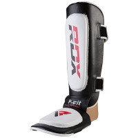 Захист ноги MMA RDX D-X XL, шкіра, чорно-білий, код: FT-8790/XL-WS