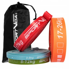 Еспандер-петля SportVida Power Band 4 шт 0-26 кг, код: SV-HK0341