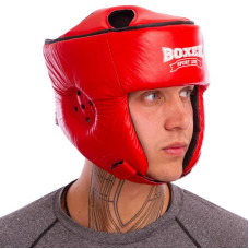 Шолом боксерський відкритий Boxer шкіряний L, червоний, код: 2029_LR-S52
