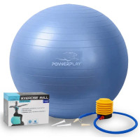М'яч для фітнесу (фітбол) PowerPlay Ø65 cm Gymball + помпа, синій, код: PP_4001_65_Blue