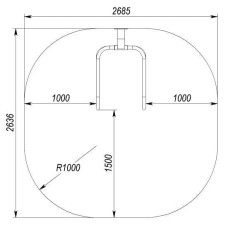 Бруси InterAtletika 1136х685х1620 мм, код: SMP105.1-SM