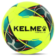 М"яч футбольний Kelme Vortex 21.1 №5 PU, жовтий, код: 8101QU5003-9905-5-S52