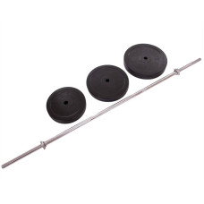 Штанга пряма BioGym Shuang Cai Sports з гумовими млинцями 98кг, код: TA-1139-98R-S52