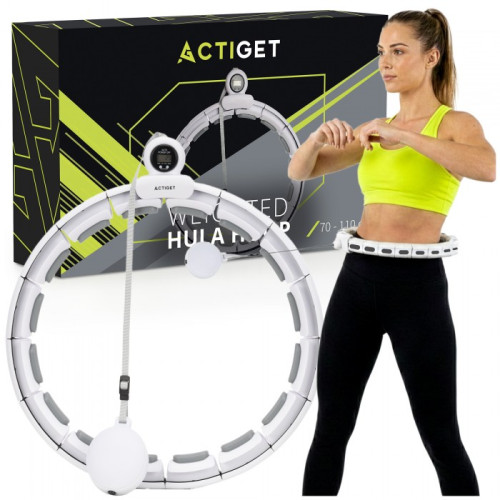 Обруч для талії Actiget (хулахуп) масажний, з обтяженням White, код: ACT0140