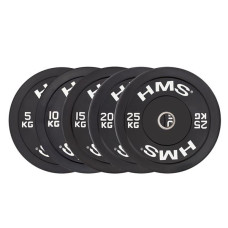 Диск олімпійський HMS BBR25 25 кг, чорний, код: 17-61-019-IN