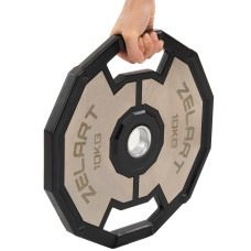Диски гумові 2 Handle металева втулка Zelart 51мм, 10кг, чорний-сірий, код: TA-4792-10