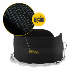 Пояс атлетичний для обтяження 4Fizjo Dip Belt 80 см, чорний, код: P-5905973402255
