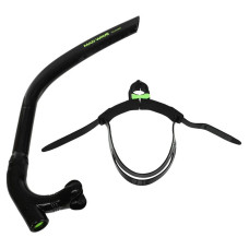 Трубка фронтальна дихальна для плавання MadWave Pro Snorkel, чорний, код: M077301_BK