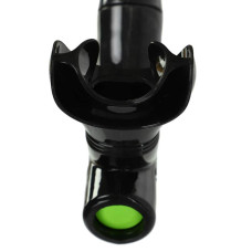 Трубка фронтальна дихальна для плавання MadWave Pro Snorkel, чорний, код: M077301_BK