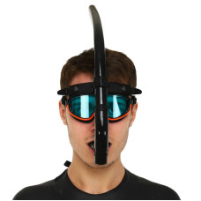 Трубка фронтальна дихальна для плавання MadWave Pro Snorkel, чорний, код: M077301_BK