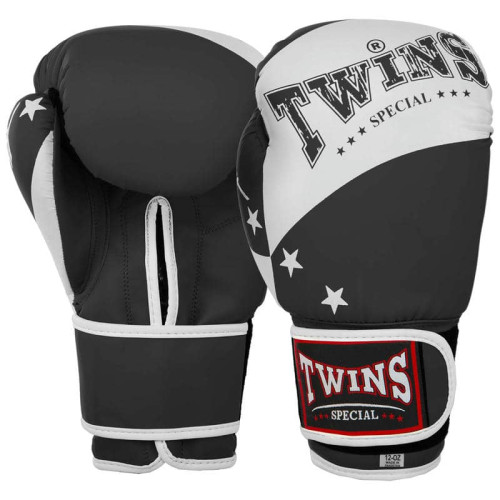 Боксерські рукавиці Twins PVC 12 унцій, чорний, код: BO-9476_12BK