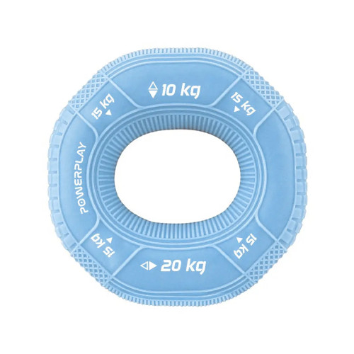 Еспандер кистьовий силіконовий PowerPlay Hand Grip Light 10-15-20 кг, блакитний, код: PP_4331_Blue_(10-15-20)