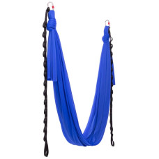 Гамак для йоги зі стропами та кріпленням до стелі FitGo Antigravity Yoga 5100х3070 мм, темно-синій, код: DH6026-1_DBL