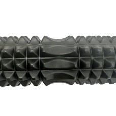 Масажний ролик EasyFit Grid Roller v.2.2, 450х145 мм, чорний, код: EF-2028-BK-EF