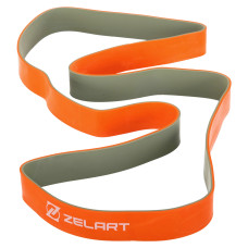 Гума петля для підтягувань та тренувань стрічка силова Zelart Power Loop 400г, помаранчевий, код: FI-5439-5