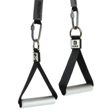Ручки для еспандера та тренажера Ezous Aluminum Handles 2шт, чорний, код: F-02-E