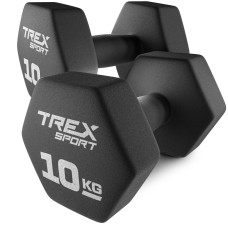 Гантелі для фітнесу неопренові TREX Sport TX-100VD 2x10кг, код: 5902308231306
