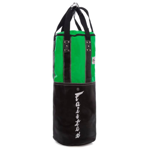 Мішок боксерський циліндричний Fairtex 800х400 мм, зелений-чорний, код: HB3_GBK-S52