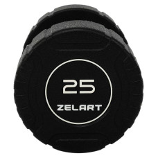 Гантель цільна професійна CPU покриття Zelart 1х25кг, чорний, код: TA-3111-25
