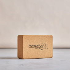 Блок для йоги PowerPlay Cork Yoga Block PP_4006 з пробкового дерева (1шт.), код: PP_4006_Cork
