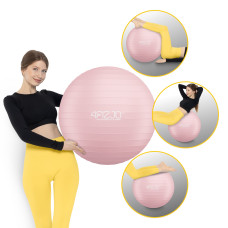 М"яч для фітнесу (фітбол) 4Fizjo 75 см Anti-Burst Pink, код: P-5907739317407