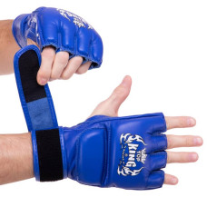 Рукавички для змішаних єдиноборств MMA Top King Super шкіряні S, білий, код: TKGGS_SW