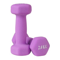 Гантелі для фітнесу FitGo неопрен, 2x2 кг, бузковий., код: 80024-N2U