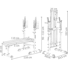 Тренажерна лава для штанги Movit unw, код: M-9910166-IN