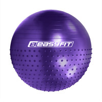 Фітбол EasyFit Hybrid 750 мм, напівмасажний, фіолетовий, код: EF-3012-V-EF