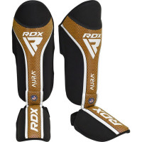 Захист гомілки та стопи RDX Shin Instep Aura Plus T-17 Black Golden M, код: SGR-T17BGL-M+