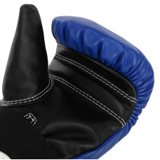 Снарядні рукавички шкіряні Boxer L, синій-чорний, код: 2014_L_BL-S52
