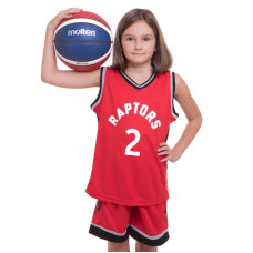 Форма баскетбольна підліткова PlayGame NB-Sport NBA Raptors 2 L (10-13 років), ріст 140-150см, червоний-чорний, код: BA-0970_LRBK