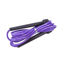 Скакалка LiveUp Jump Rope LS3115-N-P 2750 мм, чорний-фіолетовий, код: 6951376160642