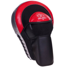 Лапа вигнута FitBox для боксу та єдиноборств 25x18,5x4,5см 2шт, чорний-червоний, код: BO-2885_BKR-S52