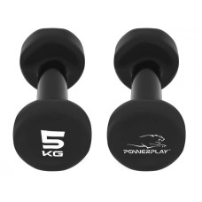 Гантелі вінілові PowerPlay Achilles 2х5 кг, чорні, код: PP_4125_5kg_2in