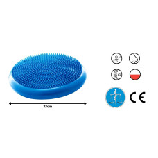Балансувальна подушка-диск 4Fizjo PRO+ 33 см сенсомоторна, масажна Blue, код: P-5907222931929