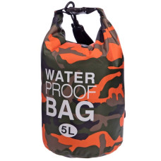 Водонепроникний гермомішок SP-Sport Waterproof Bag 5л камуфляж помаранчевий, код: TY-6878-5_KOR-S52