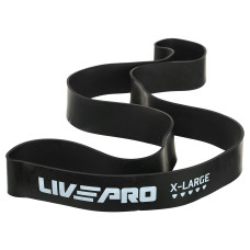 Гума петля для підтягування та тренувань стрічка силова LiveUp Super Band X-Large 39-77кг, чорний, код: LP8410-XL