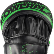 Лапи боксерські PowerPlay PU, пара, чорний-зелений, код: PP_3041_Green