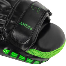 Лапи боксерські PowerPlay PU, пара, чорний-зелений, код: PP_3041_Green