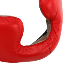 Шолом боксерський з повним захистом шкіряний Boxer New L, червоний, код: 2033-N_LR