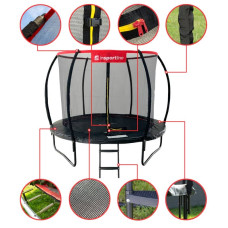 Батут із захисною сіткою та драбиною Insportline Flea PRO 305 см, код: 23879-EI