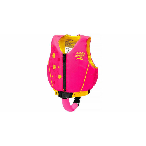 Жилет для плавання дитячий Aqua Speed Swim Star 15-19 кг, малиновий-жовтий, код: 5905718611300