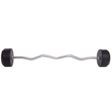 Штанга фіксована вигнута обрезиненная Zelart Rubber Coated Barbell 35 кг, код: TA-2687-35-S52