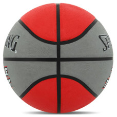 М"яч баскетбольний гумовий Spalding Triple Threat №7, сірий-червоний, код: 84546Z