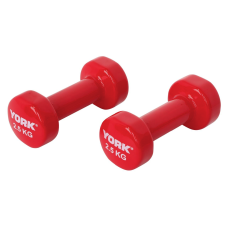 Гантелі для фітнесу вінілові круглі York Fitness 2х2,5кг червоний, код: 00-G00000408