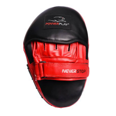 Лапи боксерські PowerPlay PU пара, 290х190х50 мм, чорний-червоний, код: PP_3051_Red